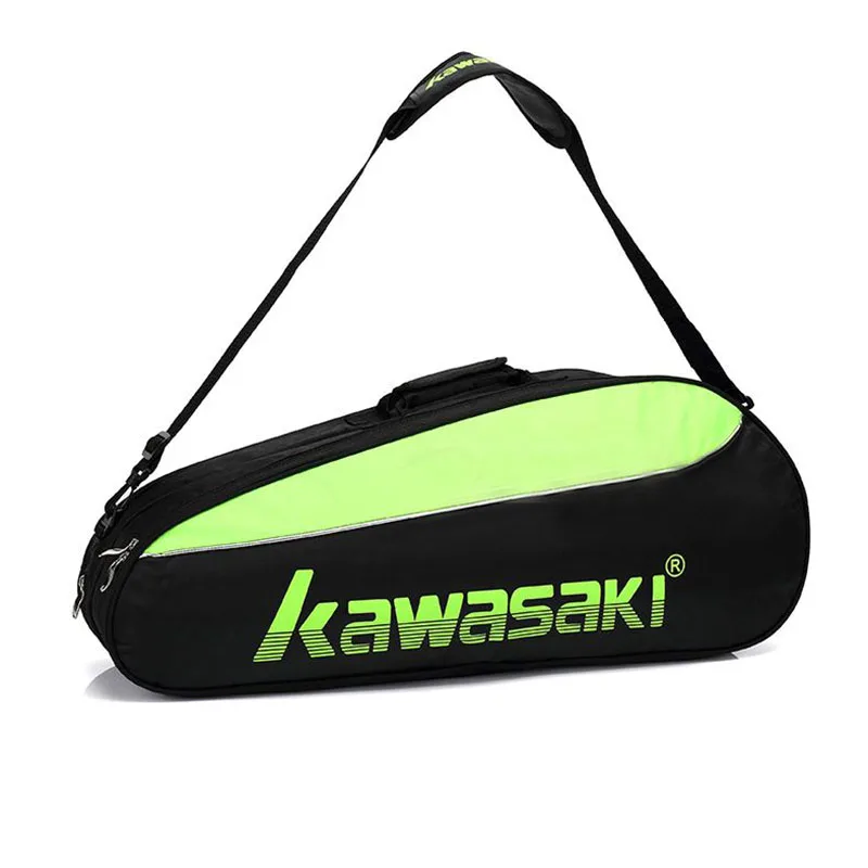 Kawasaki, сумка для бадминтона, большая емкость, для игры в теннис, сквош, водонепроницаемый рюкзак для спортсмена, 4-6 шт., спортивная сумка для ракетки - Цвет: Зеленый