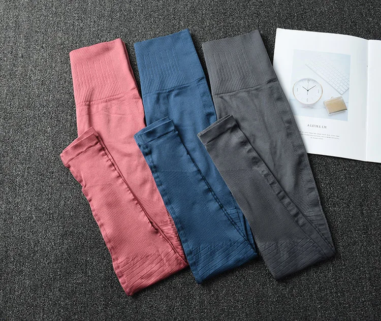 Высокопрочные штаны для йоги женские спортивные с высокой талией и прострочкой