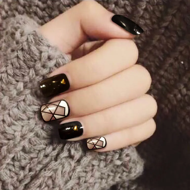 24 шт. темперамент накладные ногти для ног короткий Неил арта украшения кончиков