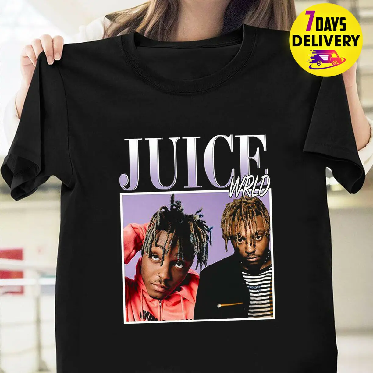 

Футболка Juice Wrld с рисунком сока Wrld, футболка черного цвета, модель 2019, Футболки унисекс