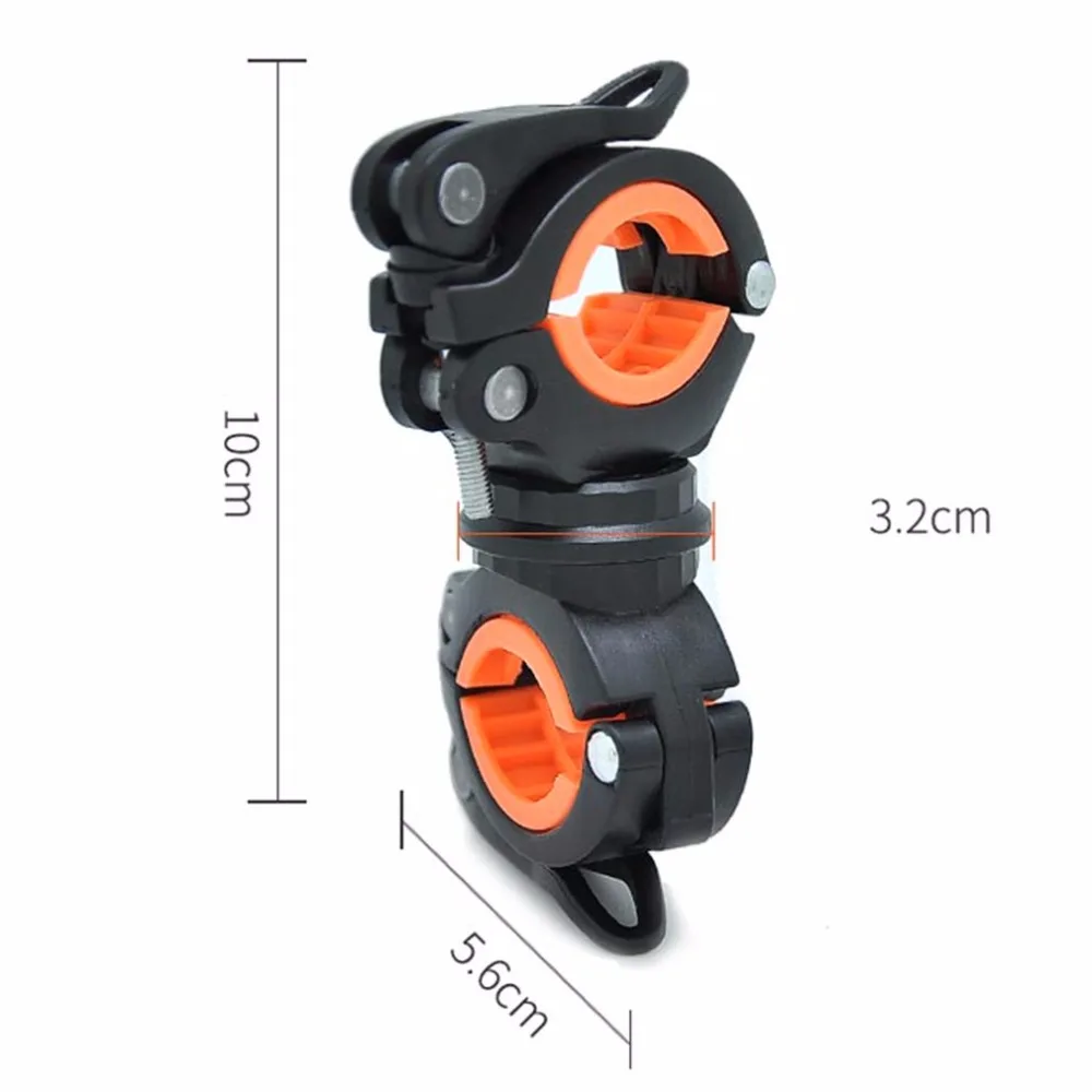 

New 360 Degree Rotation Bike LED Flashlight Mount Holder Double Holder Front Flashlight Pump Handlebar Holder Bicycle Accessory