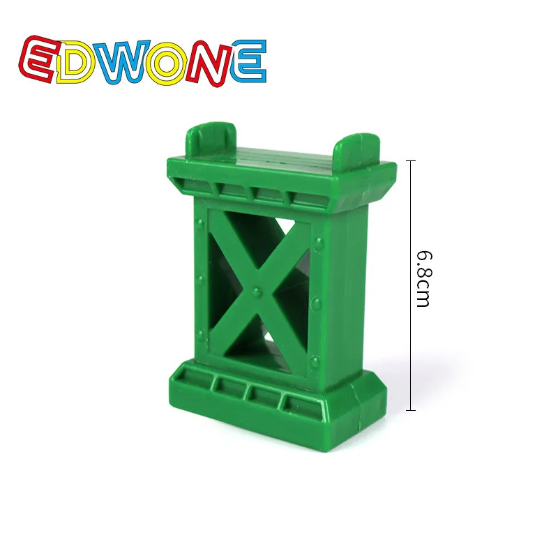 GREEN Plastic Pier EDWONE Томас деревянный поезд трек железнодорожные аксессуары все виды деревянных дорожек разнообразие Томас компонент обучающие игрушки - Цвет: GREEN Plastic Pier