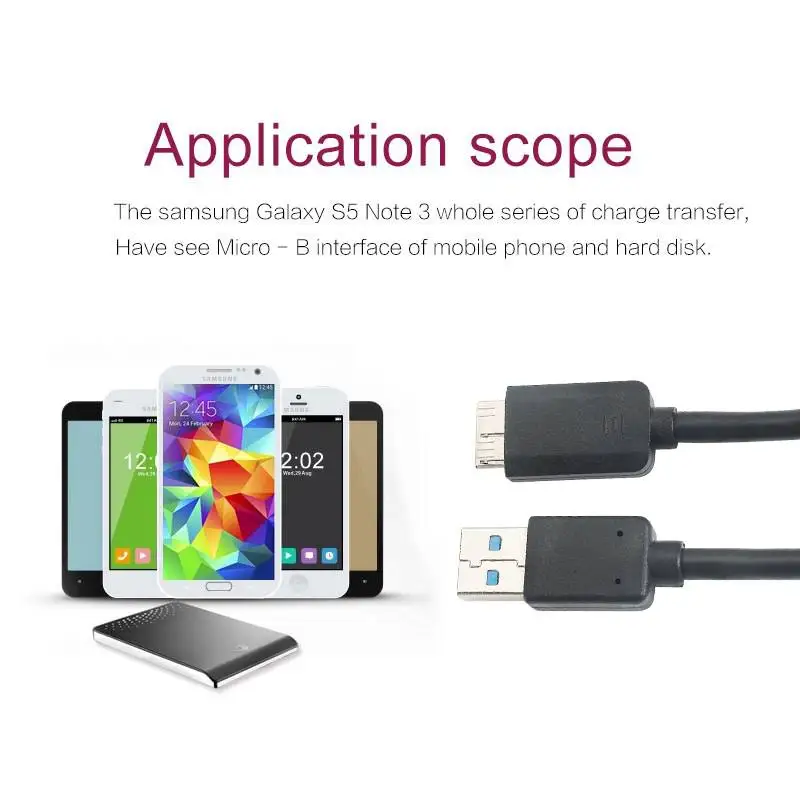 1 м высокоскоростной Удлинительный Кабель USB 3 0 тип A к Micro B для внешнего жесткого