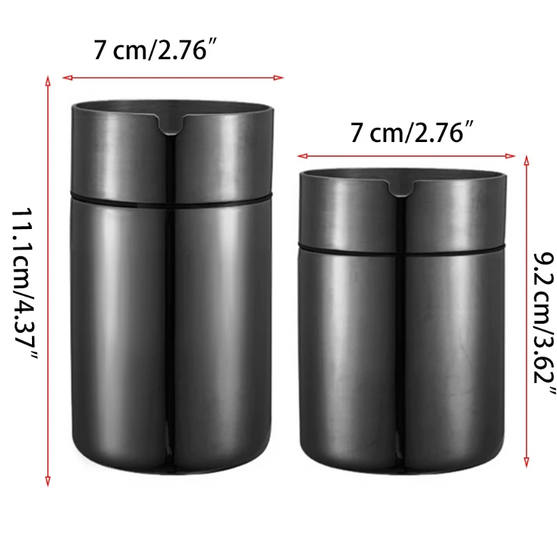 

Detachable Stainless Steel Ashtray Creative Auto Ashtray with Lid Car Extinguished Cigarette Smokeles Holder Home Decoration