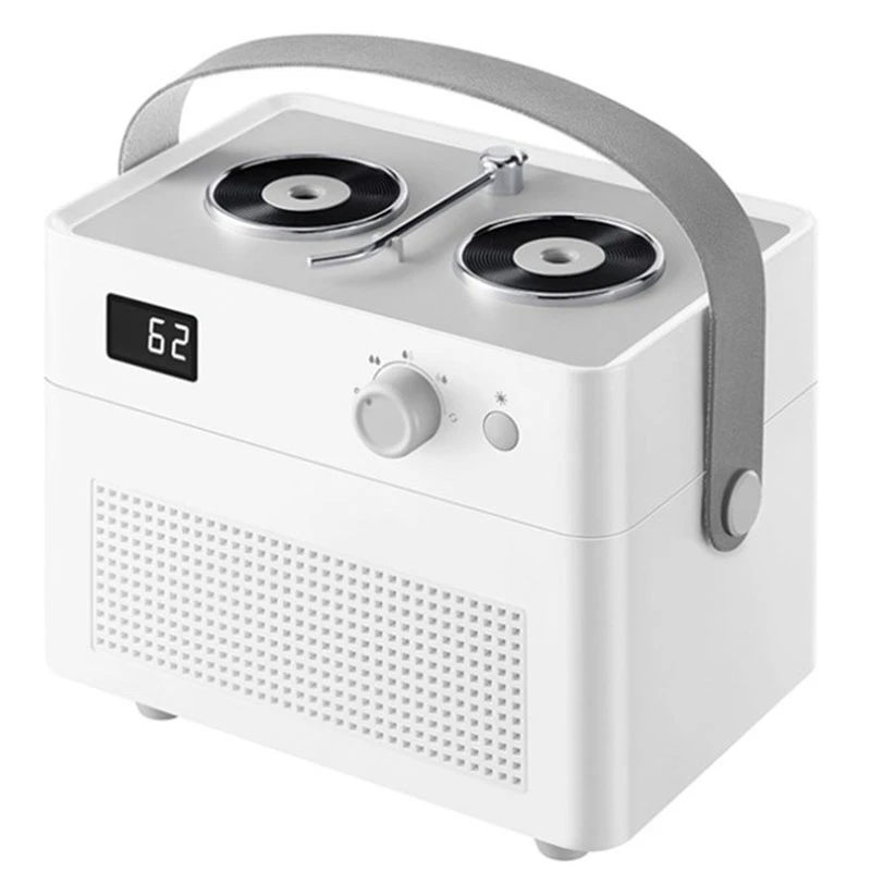 

Симпатичный мини-Usb увлажнитель воздуха Phonograph, настольный теплый светильник, большая емкость, рассеиватель воды, беспроводной распылитель