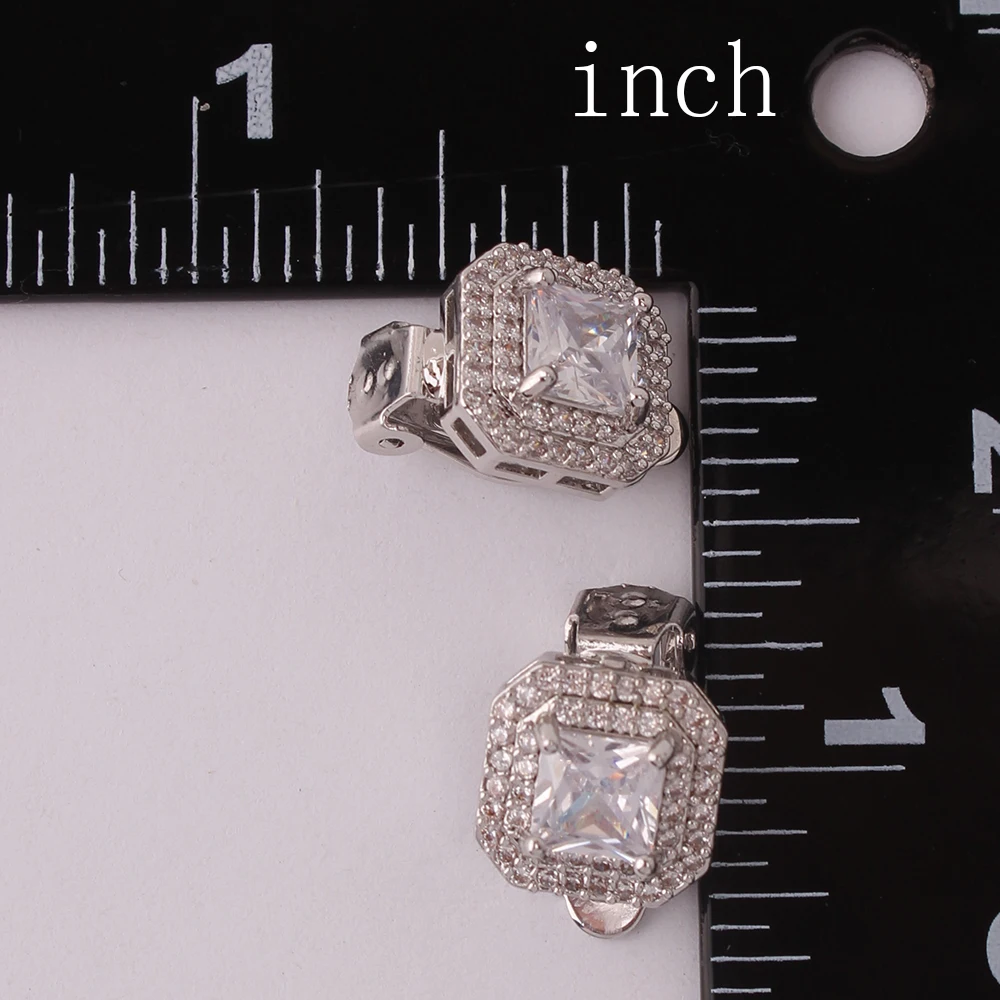 Бренд GRACE JUN горячая Распродажа серьги-клипсы с фианитом ААА женские