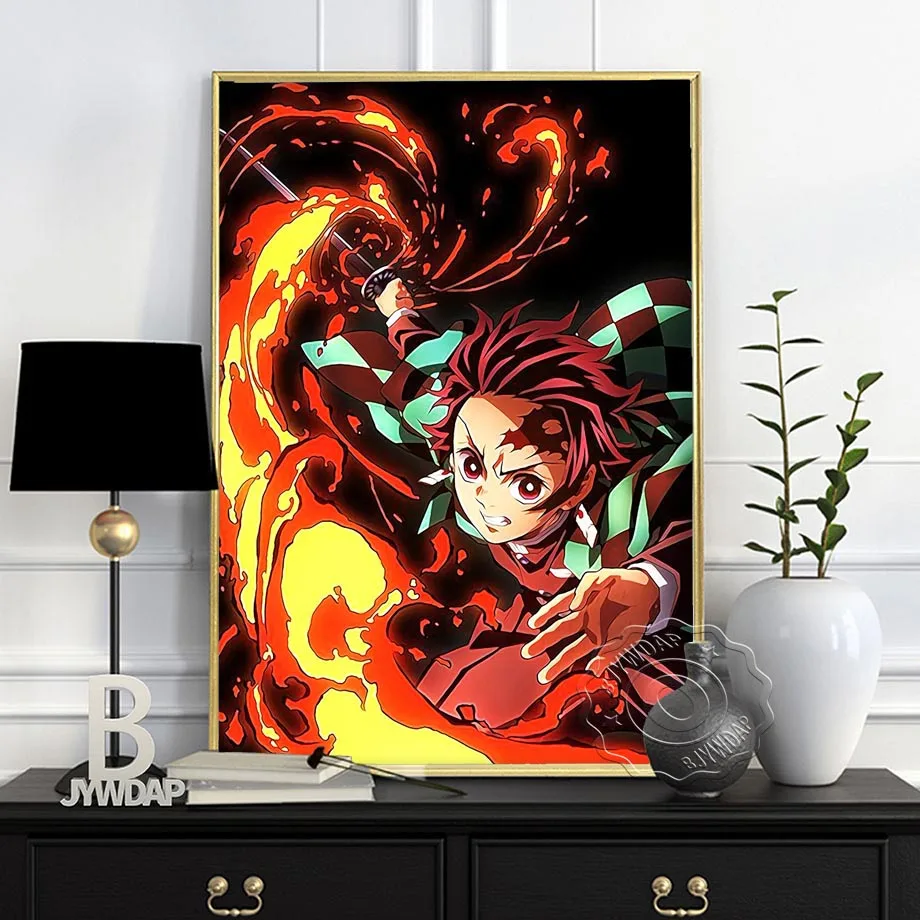 Постеры и плакаты с классическим японским аниме клинком рассекающего демонов