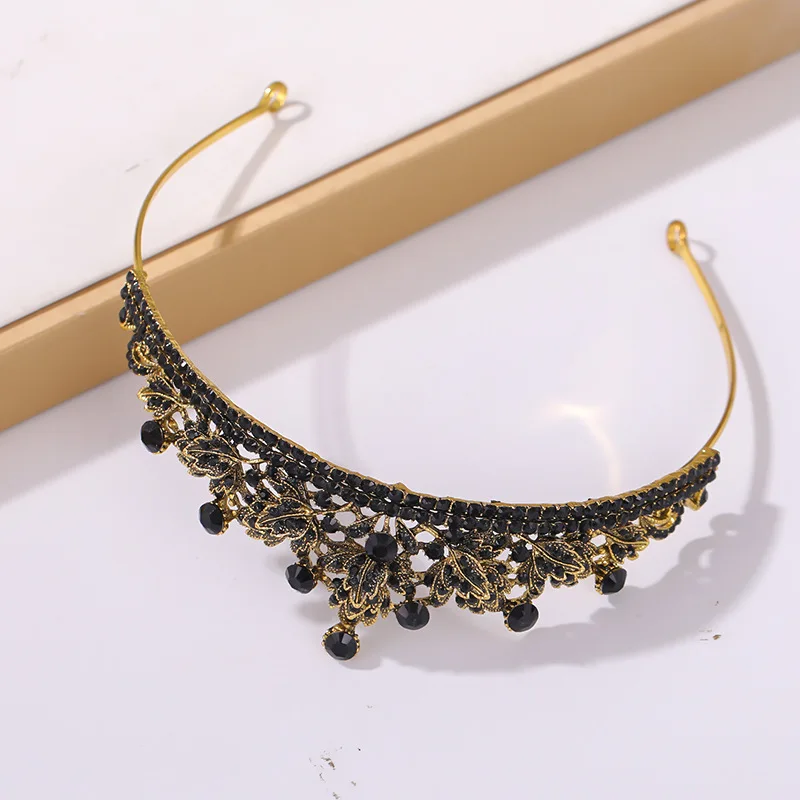 Полукруглая Свадебная Корона головной убор инкрустированный Ретро роскошная из