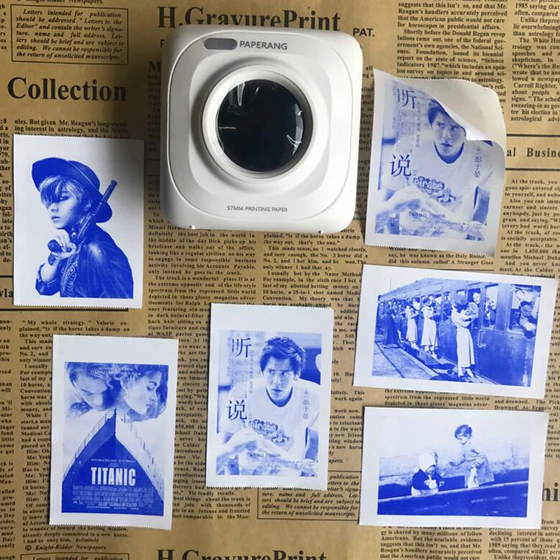 MEMOBIRD PAPERANG New Product Display Blue Sticker Thermal Paper 57*30 Stickers Label 3 Volumes to Send | Компьютеры и офис