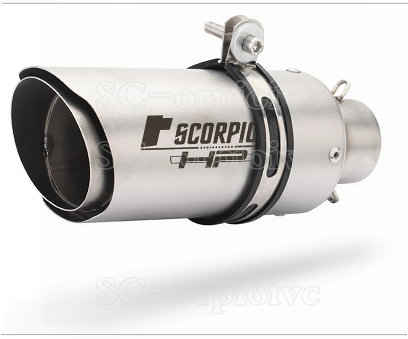 Inlet: 51mm / 61mm Universal Motorcycle Exhaust Muffler Pipe Escape Moto right and left For Yamaha Honda KTM Kawasaki Ducati |
