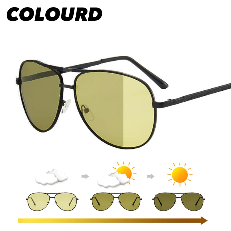 

Pilot Photochromic Polarized Sunglasses Men Transition Aviation Metal Frame Driving Color Changing Glasses 2020 Women Eyewear