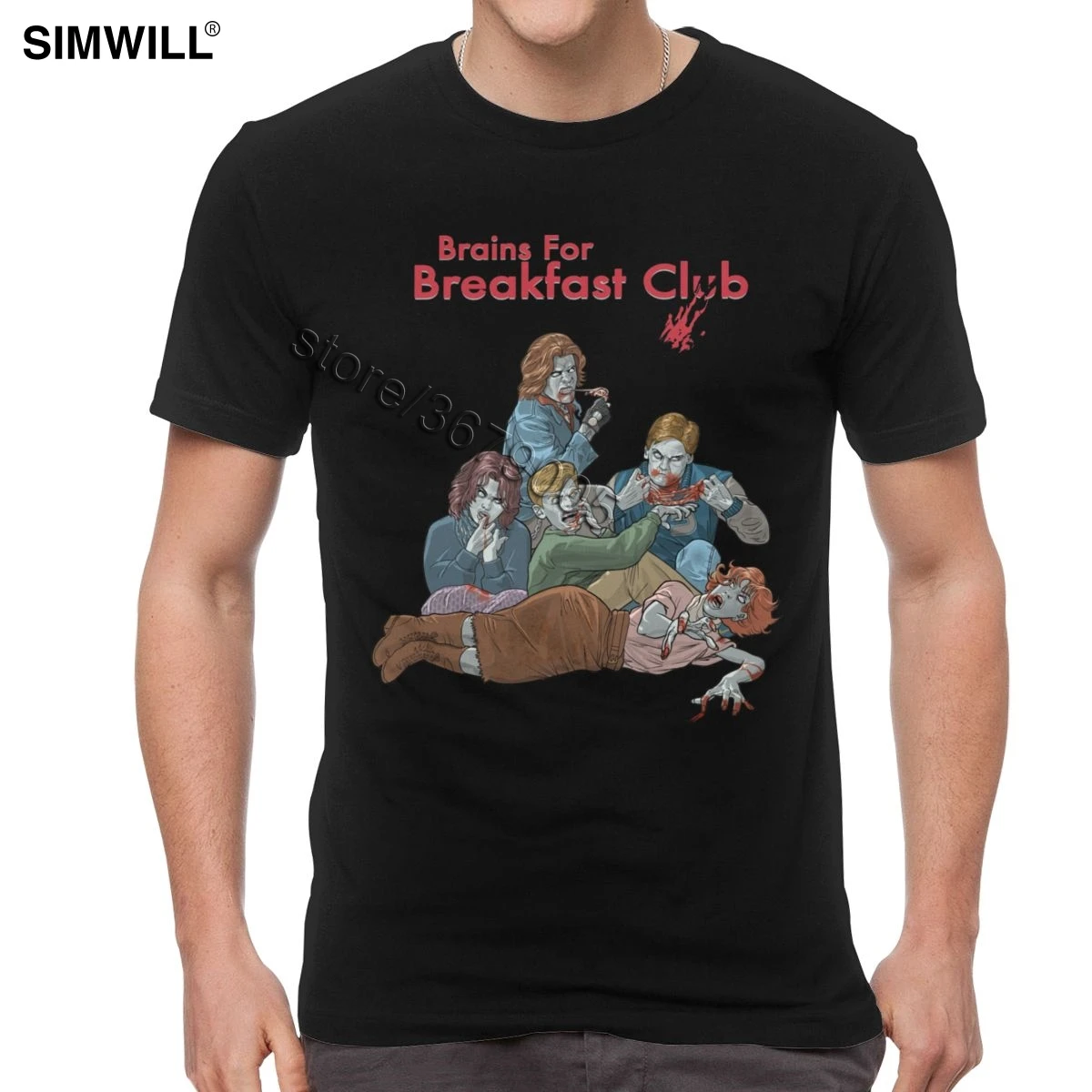 Мужская забавная футболка с завтраком короткими рукавами хлопковая для отдыха