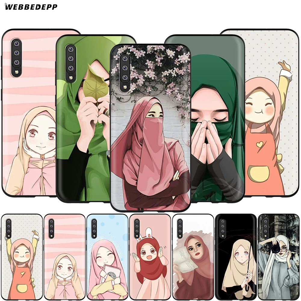 Webbedepp милый мусульманский чехол для девушки Samsung Galaxy A2 J4 J6 J7 Duo J8 Core Prime 2018 A20E