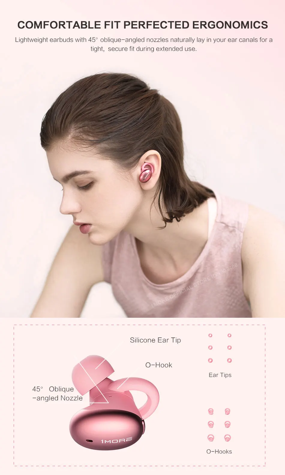 1 еще E1026BT стильные настоящие беспроводные наушники Bluetooth 5,0 в уши мини Спортивная гарнитура Поддержка aptX ACC с микрофоном чип Qualcomm