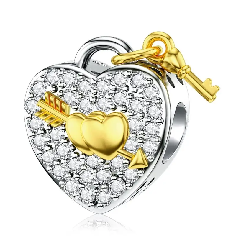 Бусина-Шарм из серебра 925 пробы в форме сердца | Украшения и аксессуары