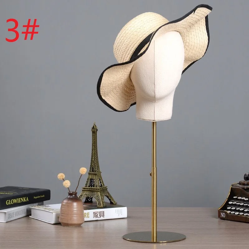 Манекен с тканевой крышкой и металлической подставкой для демонстрации париков