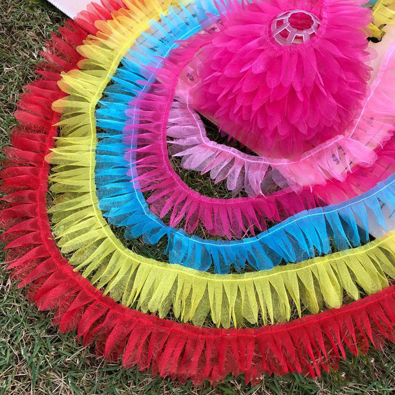 5 метров 35 мм Марля морщин кружева отделка органза лента Diy Одежда шторы материалы