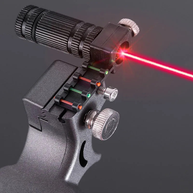 Новая смола Рогатка мощная катапульта Лазерная прицеливания точка с резиновой