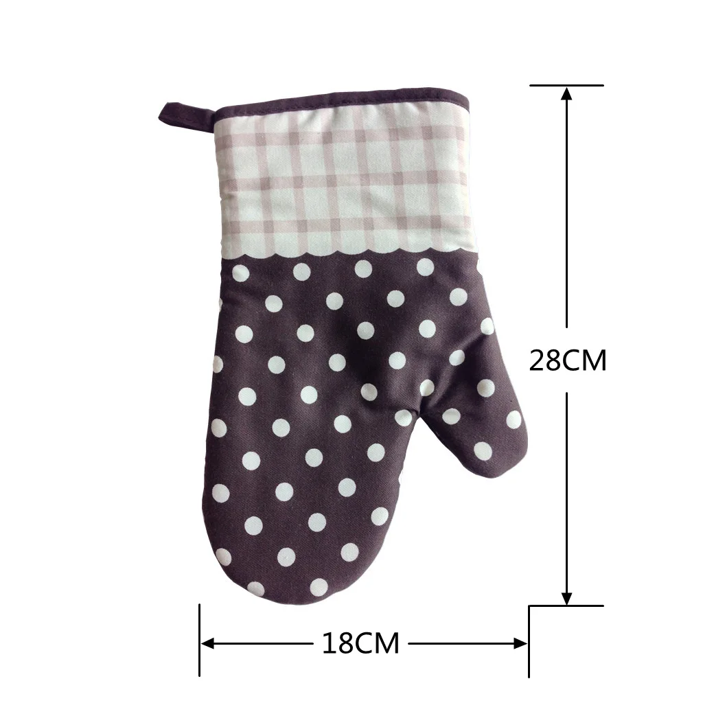

1Pcs Cotton Oven Glove Heatproof Mitten Kitchen Cooking Microwave Oven Mitt Non-slip Glove Thickening Heat Resistant