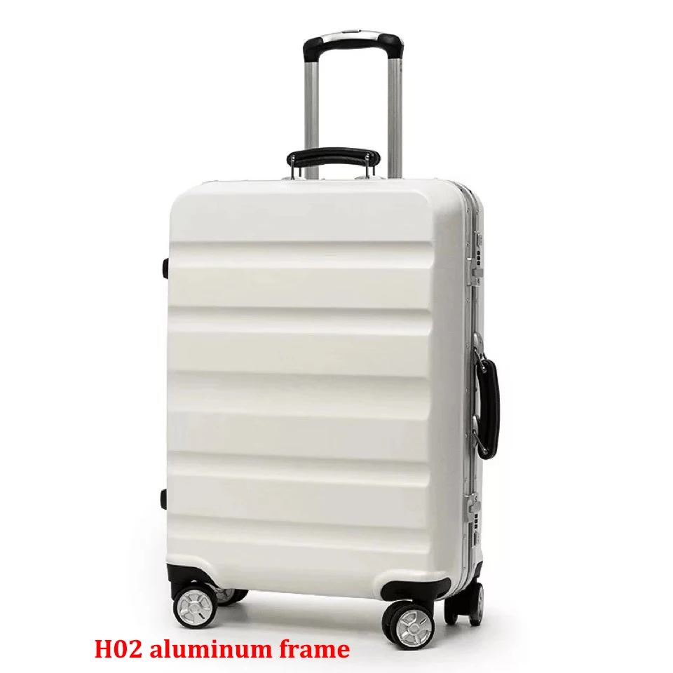 aluminium frame ПК 20''24/28 дюймов Дорожная сумка на чемодан на колесиках Прокат троллейбусов кабины, сумка для багажа Сумка Для женщин Стильный чемодан - Цвет: aluminium frame