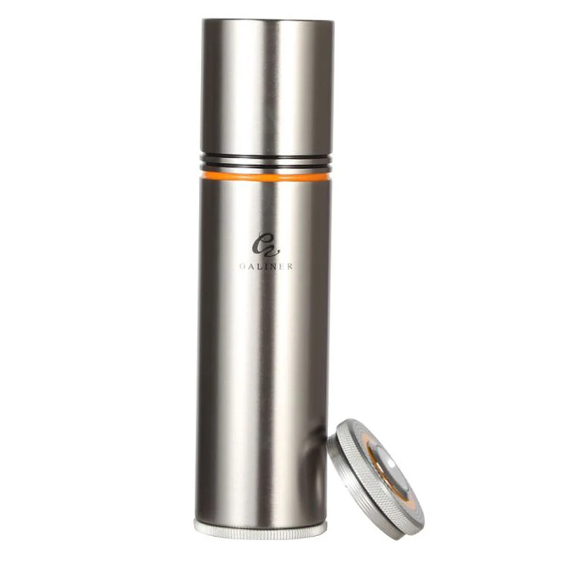 COHIBA Cigar Tube Portable Cigar Humidor Case Box Aluminium Alloy Cigar Accessories Travel with Humidor Humidifier Hygrometer