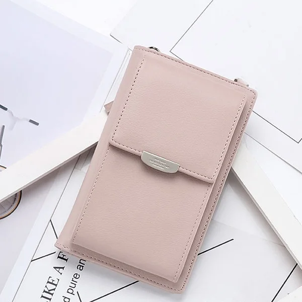 Pink Чехол для телефона из искусственной кожи, сумка, чехол для samsung Galaxy Note 10 Plus, iPhone 11 Pro X XS MAX 8 Plus, плечевой ремень, кошелек, держатель для карт - Цвет: Pink