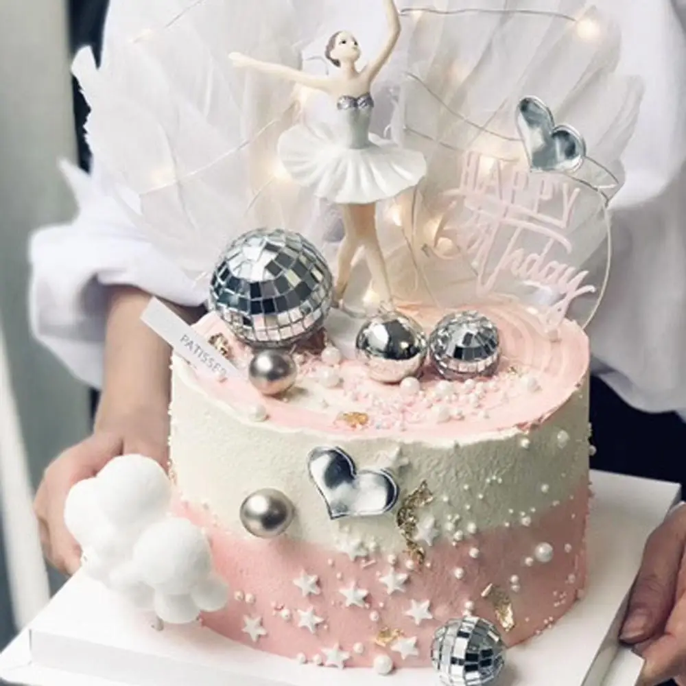 3 шт./компл. балетные танцевальные Девушки Торт украшения Топпер день рождения