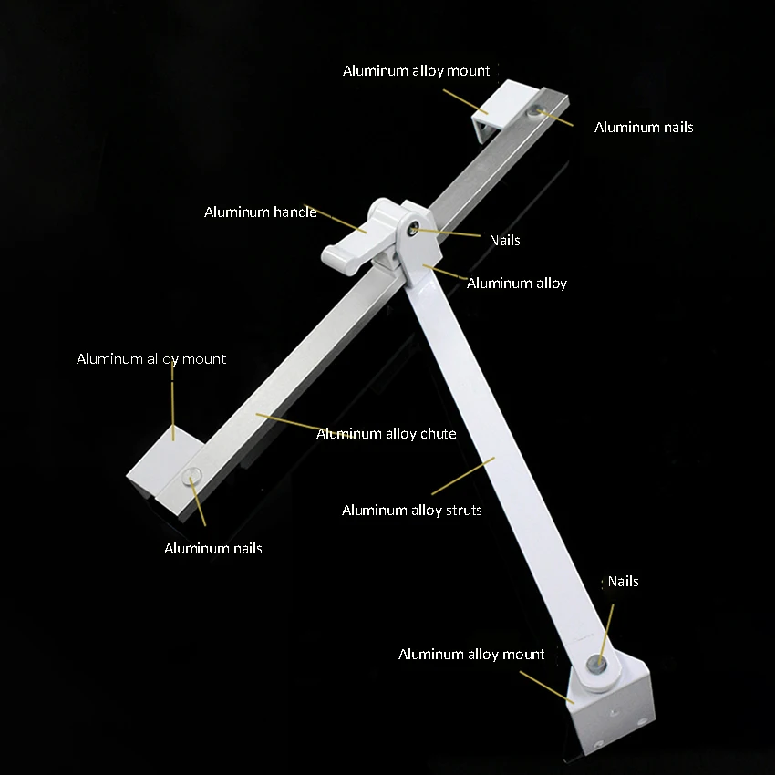  Plasitc Steel Window Wind Brace Retractable Support Limiter Angle Controller Safety Fixed Sliding Door Accessories | Строительство и