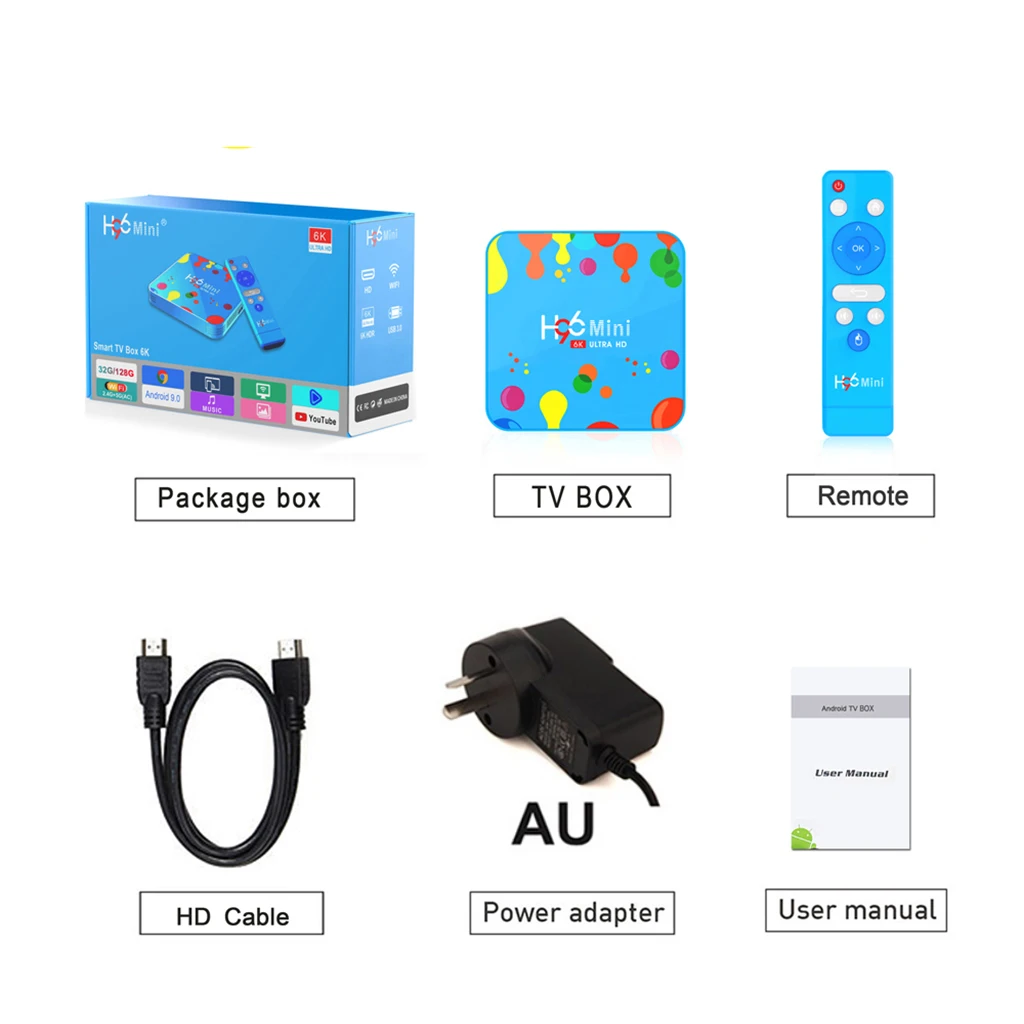 ТВ-приставка H96Mini 4 Гб ОЗУ 32/128 ПЗУ Android 9 0 Allwinner H6 четырехъядерный процессор двойной