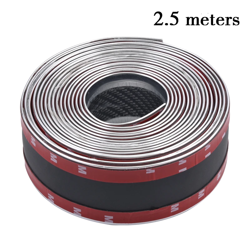 Полоса для бампера автомобиля 2 5 м резиновая защита порога из углеродного