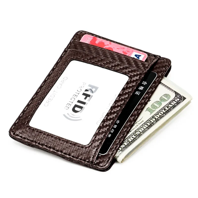 

2021 New RFID Mini Card Package Quality Small Wallet Fashion Anti-theft Credit Card Holder Bag Simple Texture Card Holder Purse