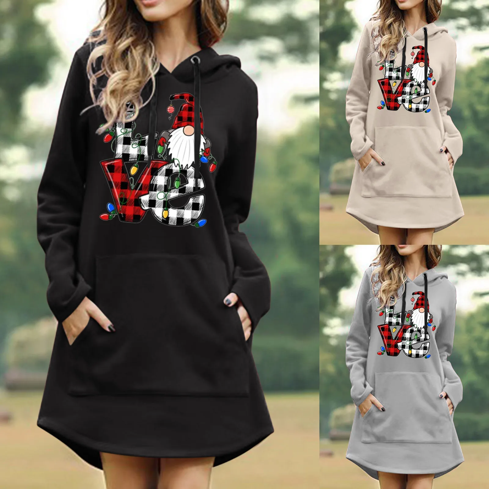 

Женская Повседневная Толстовка с капюшоном, с длинным рукавом