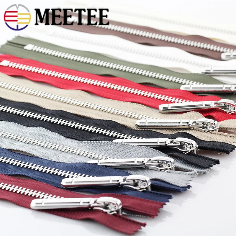 1/2 шт 8 #20 см Металлические молнии серебряные зубы закрытые для шитья карман
