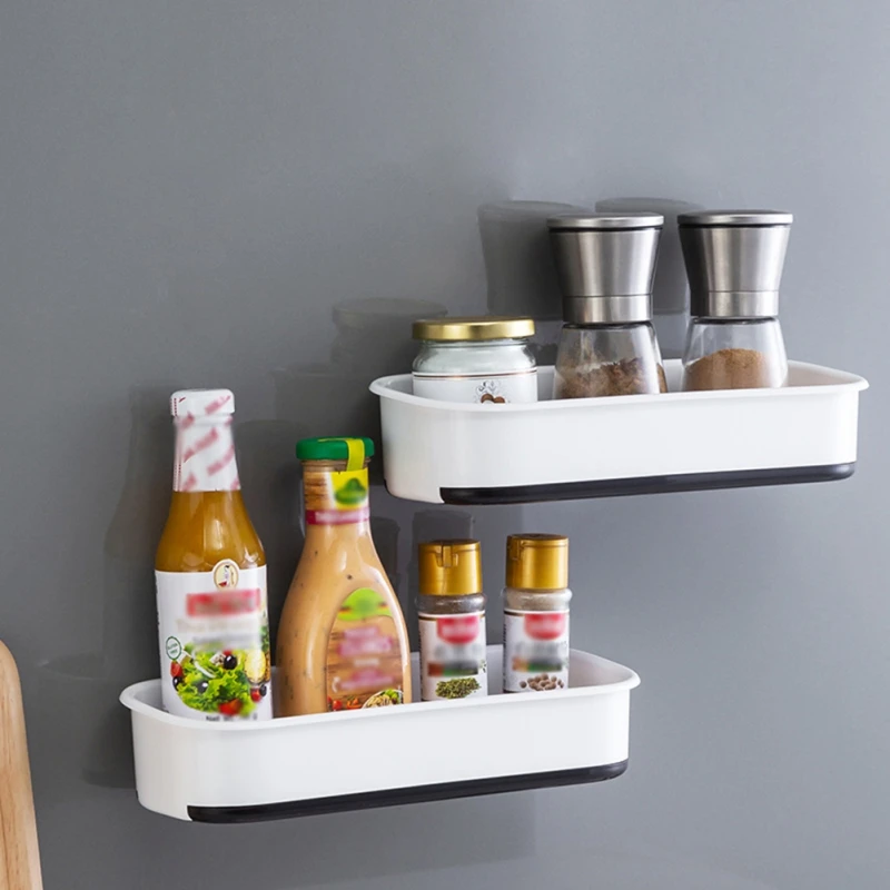 

No-Punch Wall Mounted Storage Rack Holder Bathroom Shampoo Shelf Shower Storage Shelf Kitchen Storage Rack Organizer Wall Mount