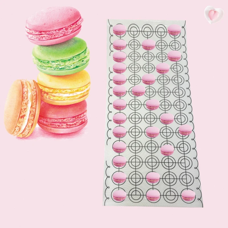 New Silicone Dough Mat Bakeware 26X60Cm Macaron 65 Circles Pastry Oven Pasta Tool Baking Sheet Tray Liner Cake Pad | Дом и сад