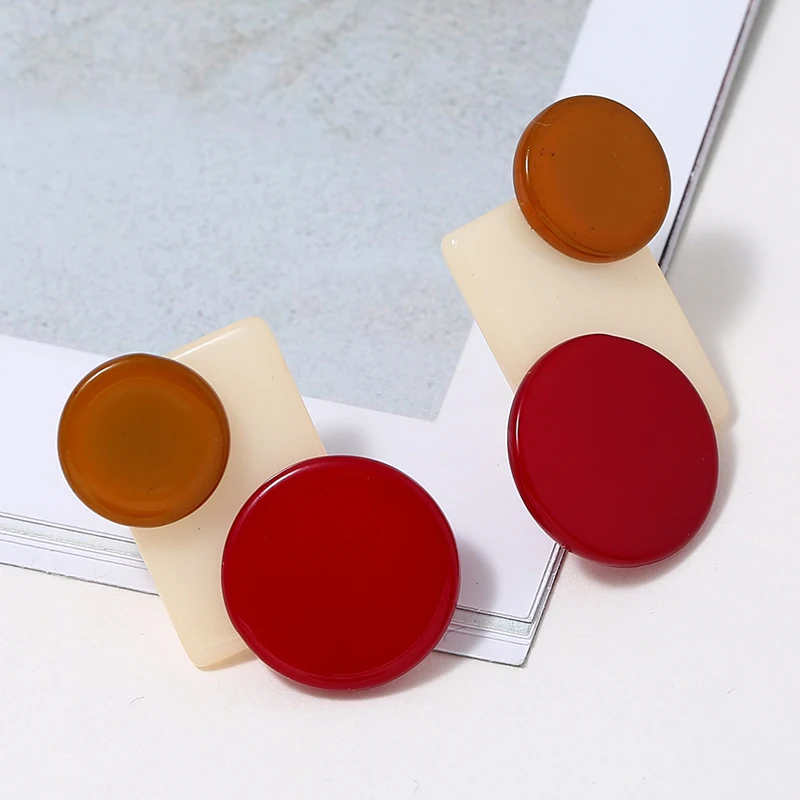 

Unique Geometric Tiny Mini Shape Stud Earrings For Women