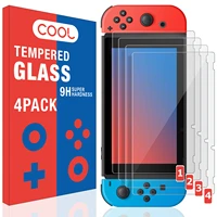 4pcs tempered glass screen protector flim for nintendo switch ns 9h hd anti scratch protective film for switch accessories