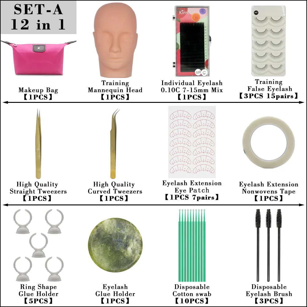 Клей для наращивания ресниц практических занятий набор макияжа манекен всей