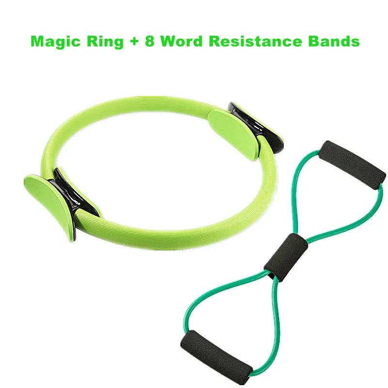 

Yoga Circle Magic Ring 8 Word Resistance Bands Chest Expander Fitness No Deformed Pilates Bodybuilding Home Keep Fit Equipment