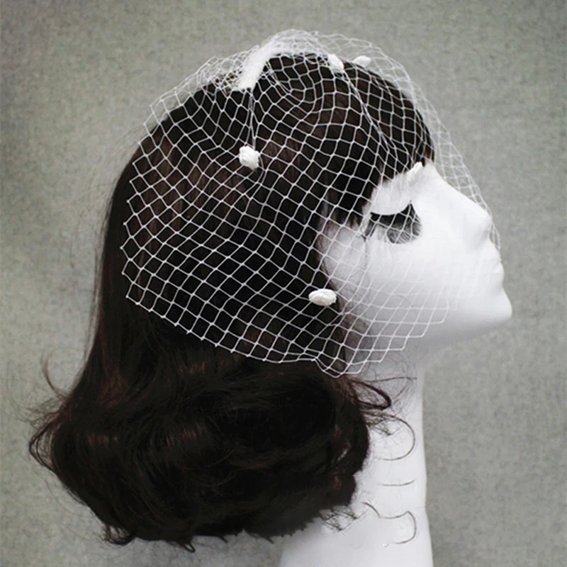 Романтическая свадебная фата с бусинами и гребнем аксессуары для румян Фата