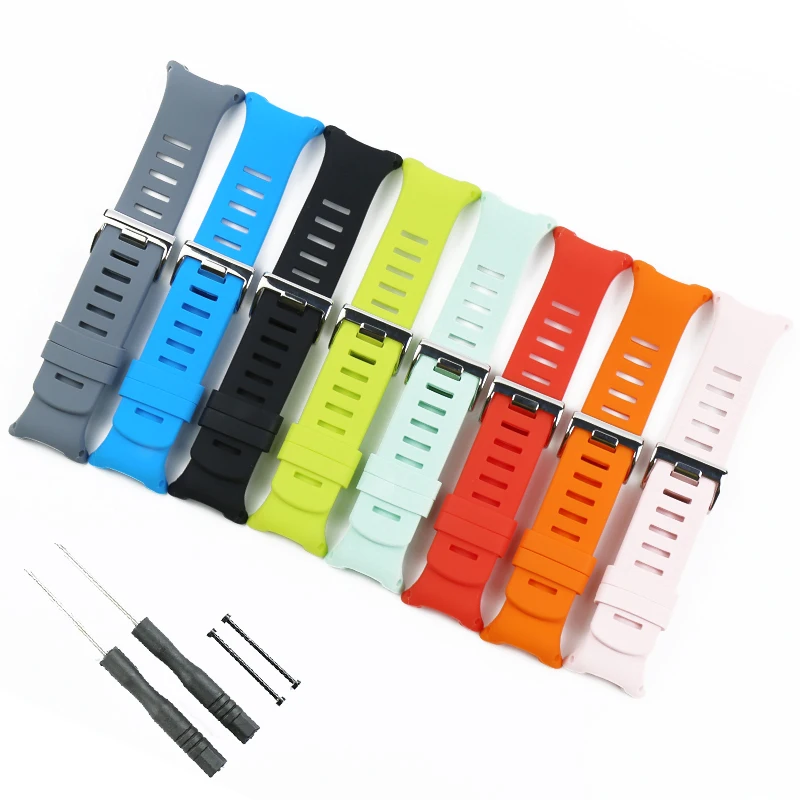 

Watch Accessories Silicone Strap Men's Pin Buckle for Suunto D4 D4i novo Outdoor Sports Diving Rubber Strap Lady watch band