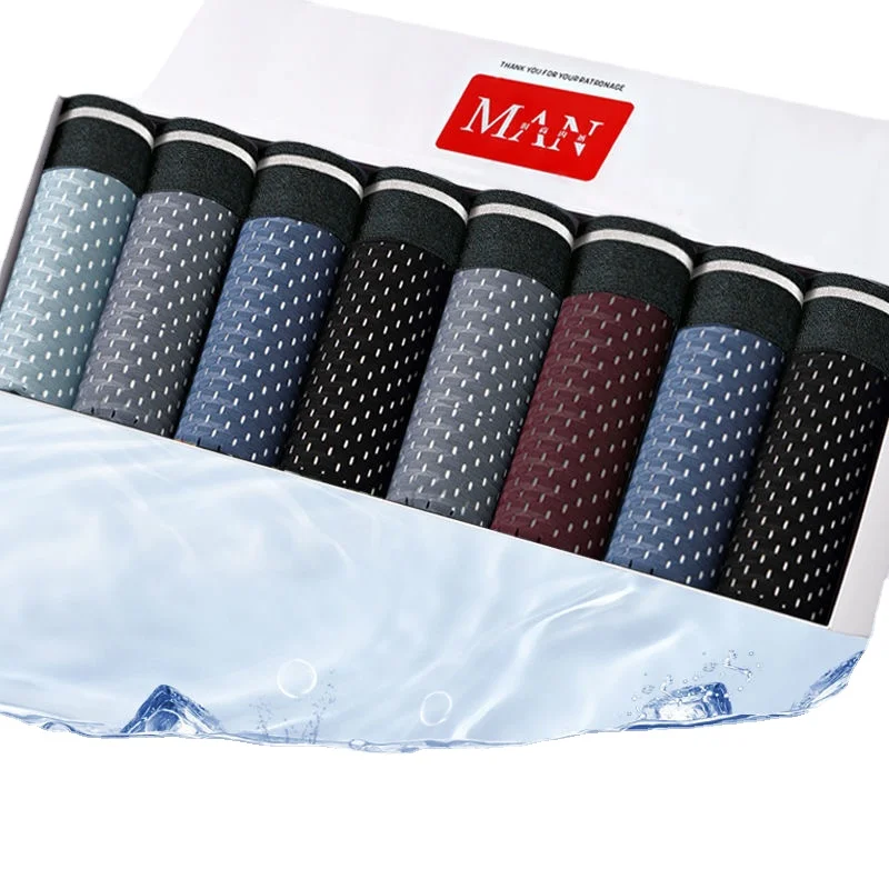 Трусы-боксеры мужские из вискозы, 8 шт./лот Трусы-боксеры мужские из вискозы, 8 шт./лот