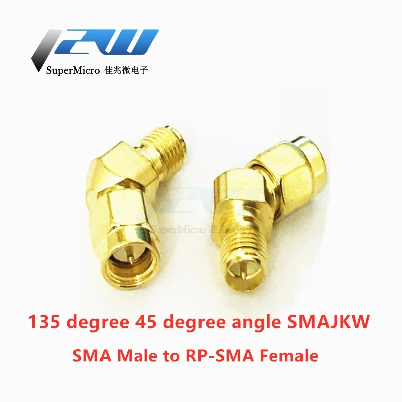 WIFI передача карт FPV SMA RPSMA штекер гнездовой угловой адаптер 45 135 градусов косый