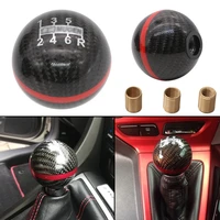 universal car sticks genuine carbon fiber mugen 5 6 speed manual automatic spherical gear shift knob for honda acura sfn013