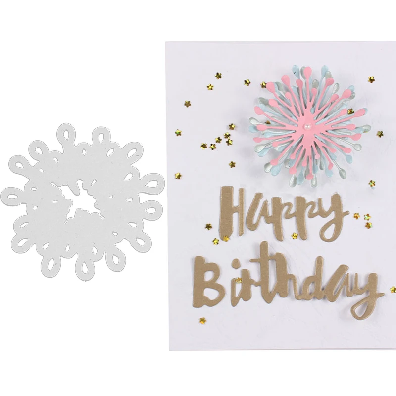 

Металлические Вырубные штампы для рукоделия, скрапбукинга, фейерверка, цветочное украшение «сделай сам», альбом, бумажные изделия, нож, фор...