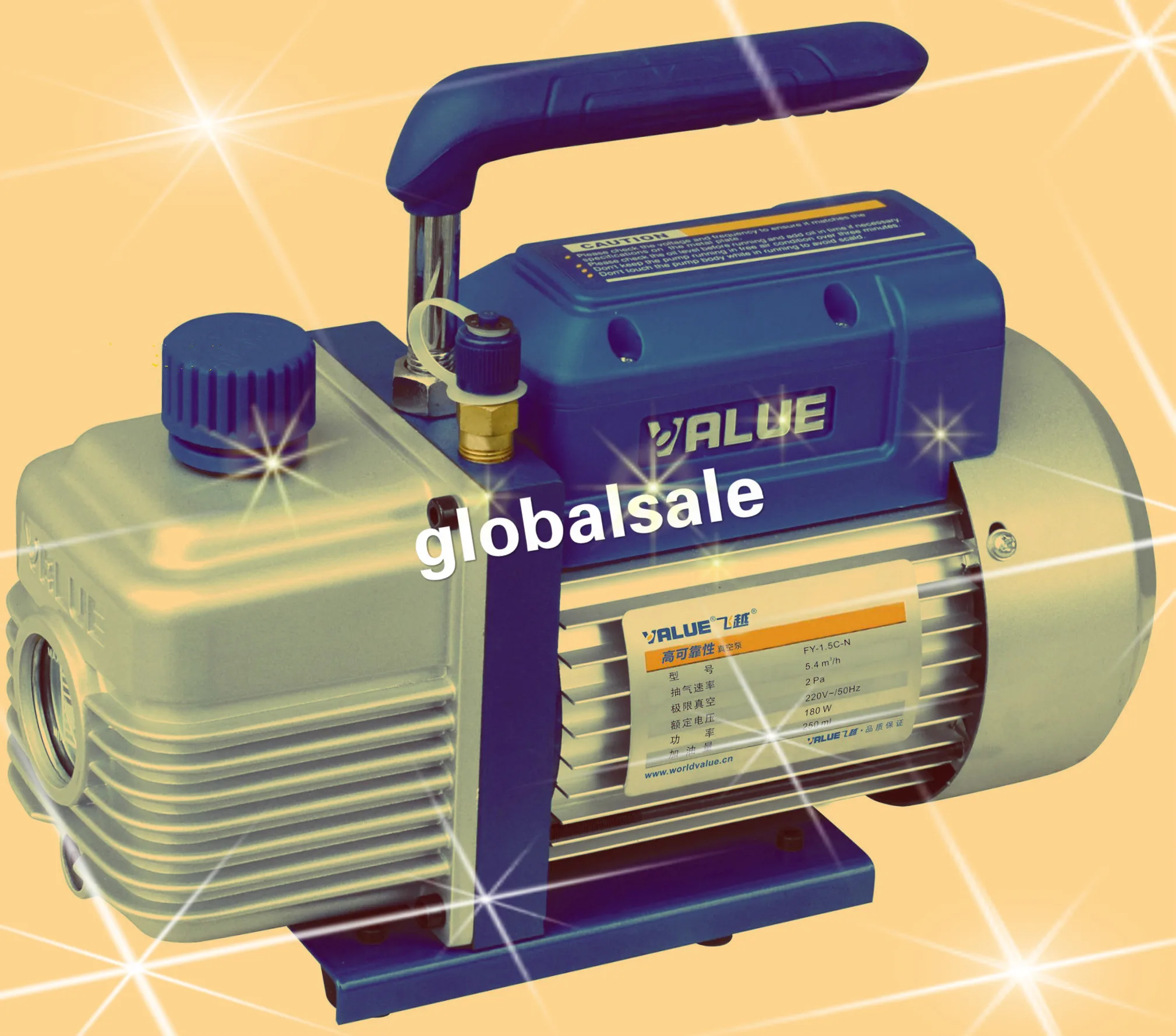Новый вакуумный насос одноступенчатый 3 0 CFM 1/3HP роторный Vane глубокий VAC инструмент