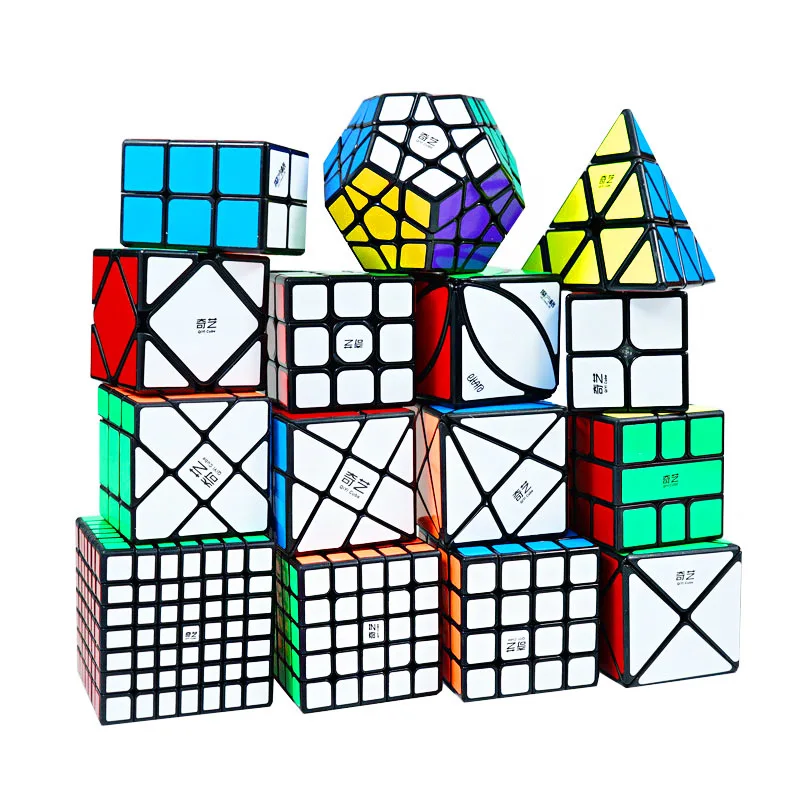 Кубик магический QIYI профессиональный скоростной кубик 3x3x3 4x4x4 5x5x5 пазл черные