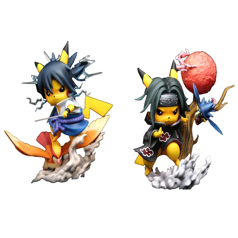 

9-12cm Anime pokemon GK pikachu haruno sakura uchiha ltachi uchiha sasuka pvc action toys figure for kids gift
