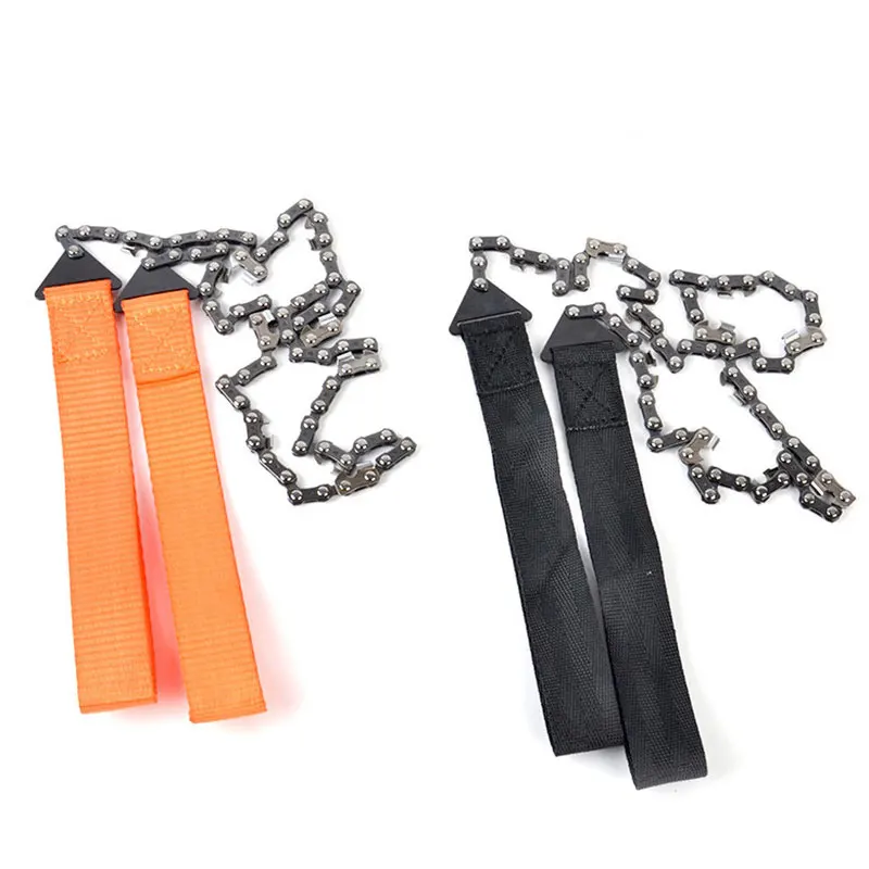 

24 Inch Pocket Chain Saw Portable Hand Zipper Saw Long Chain Pocket Saw for Wood Cutting Outdoor Camping Tool FEA889
