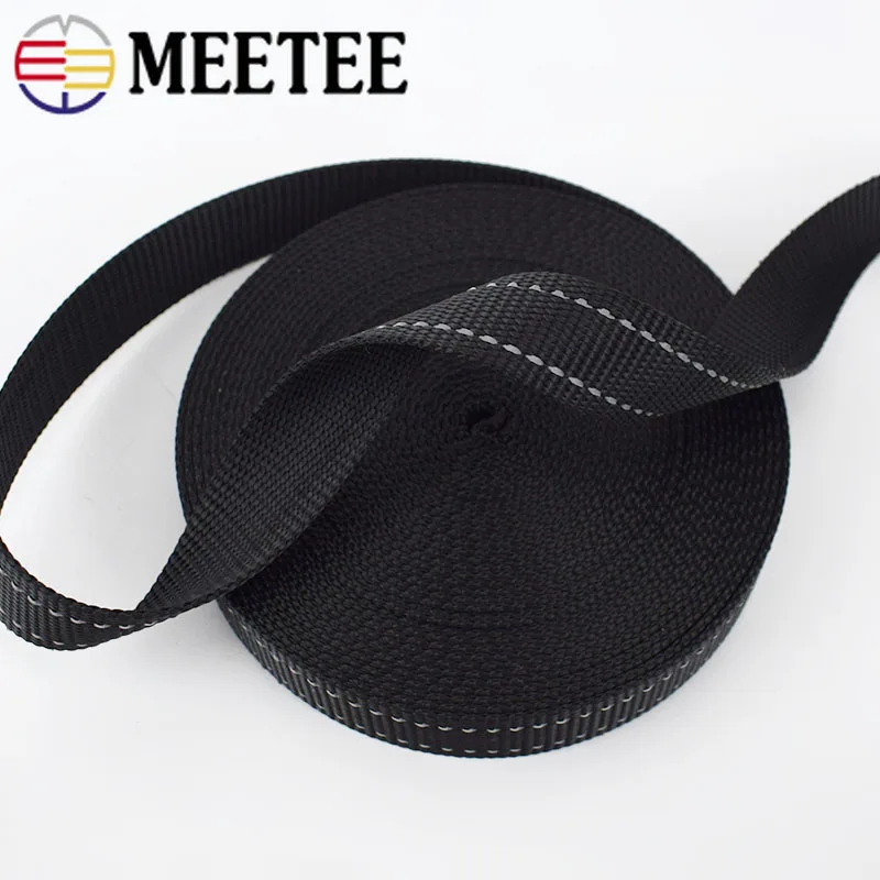 Meetee 20 метров 20/25 мм рефлекторная нейлоновая тесьма полоса лента DIY собачьих